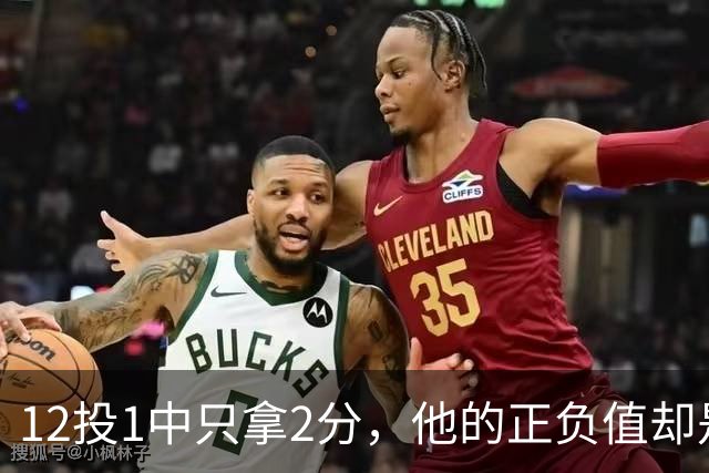 12投1中只拿2分，他的正负值却是全场最高+27